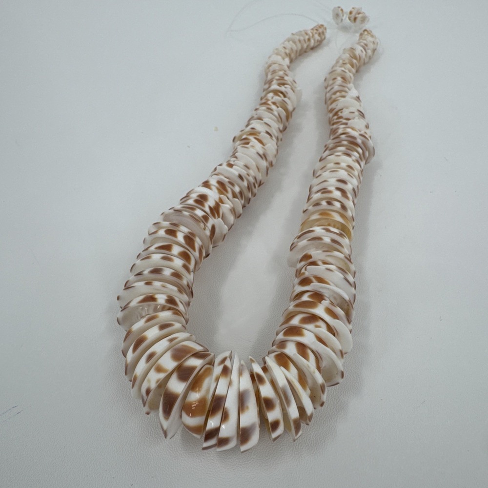 Tiger Cone Shell disc beads For Jewelry Making Pre‎ Strung